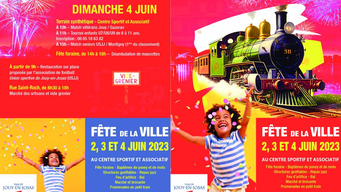Fête de la ville de Jouy en Josas du 2 au 4 Juin 2023